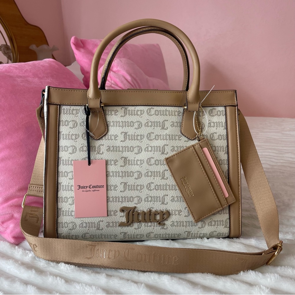 SOLD 🎀 Juicy Couture Tote Pecan White Bag 🎀